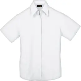 White Oxford Blouse Short Sleeve Ladies